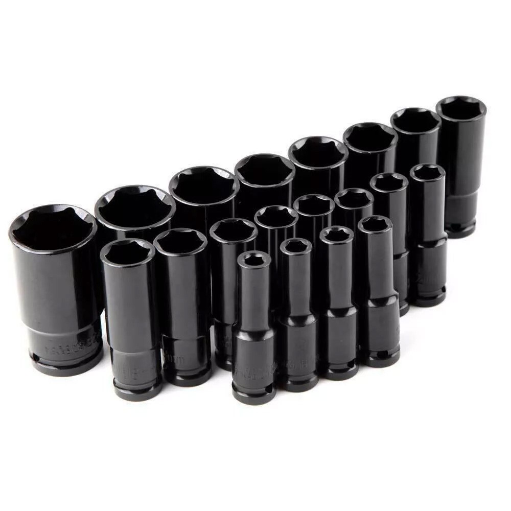 20PCS Deep Impact Socket Set 1 2 Inch Drive Metric 8 - 32mm For Car Truck — image 10