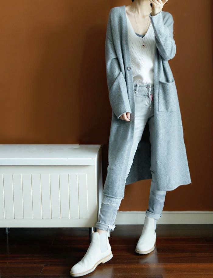 Title 4, Loose Plus Size Sweater Coat