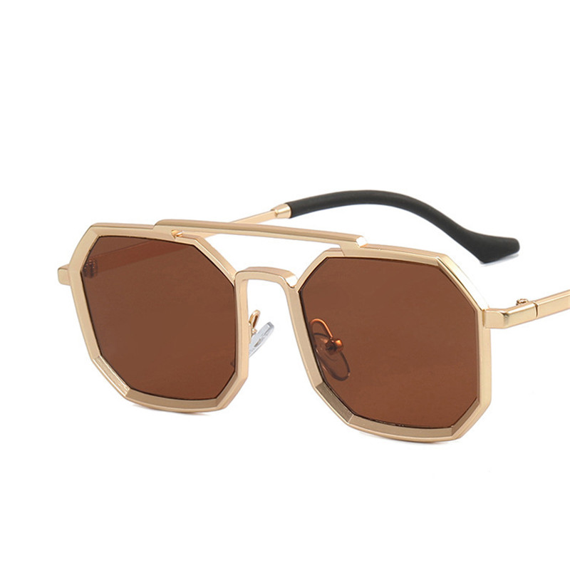 Title 8, Ins Retro Polygonal Double Bridge Sunglasses