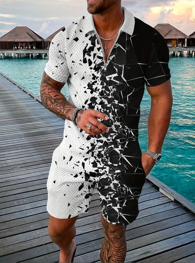 Polo Shirt Sports Short Sleeve Shorts Suit For Men