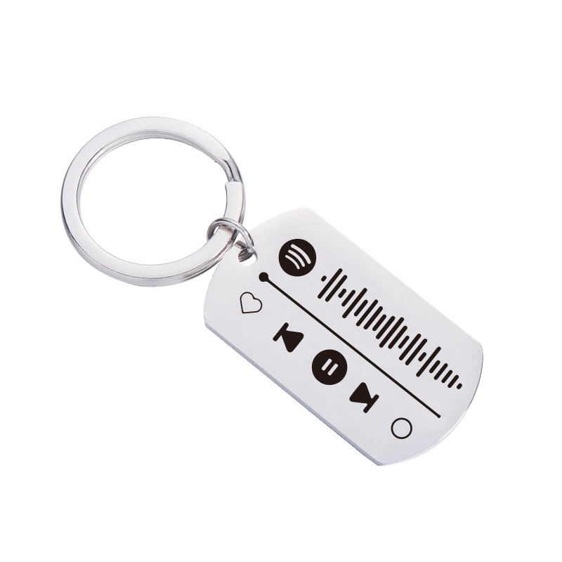 Mirror Stainless Steel Personality Simple Keychain Silver - Shop at LoveMi