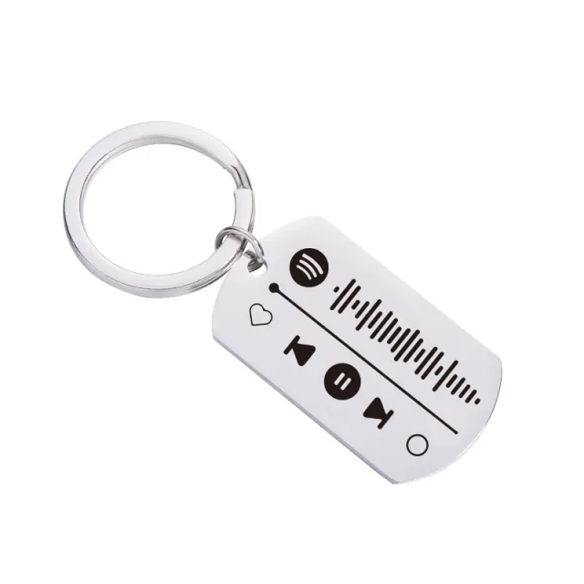Mirror Stainless Steel Personality Simple Keychain Silver - Shop at LoveMi