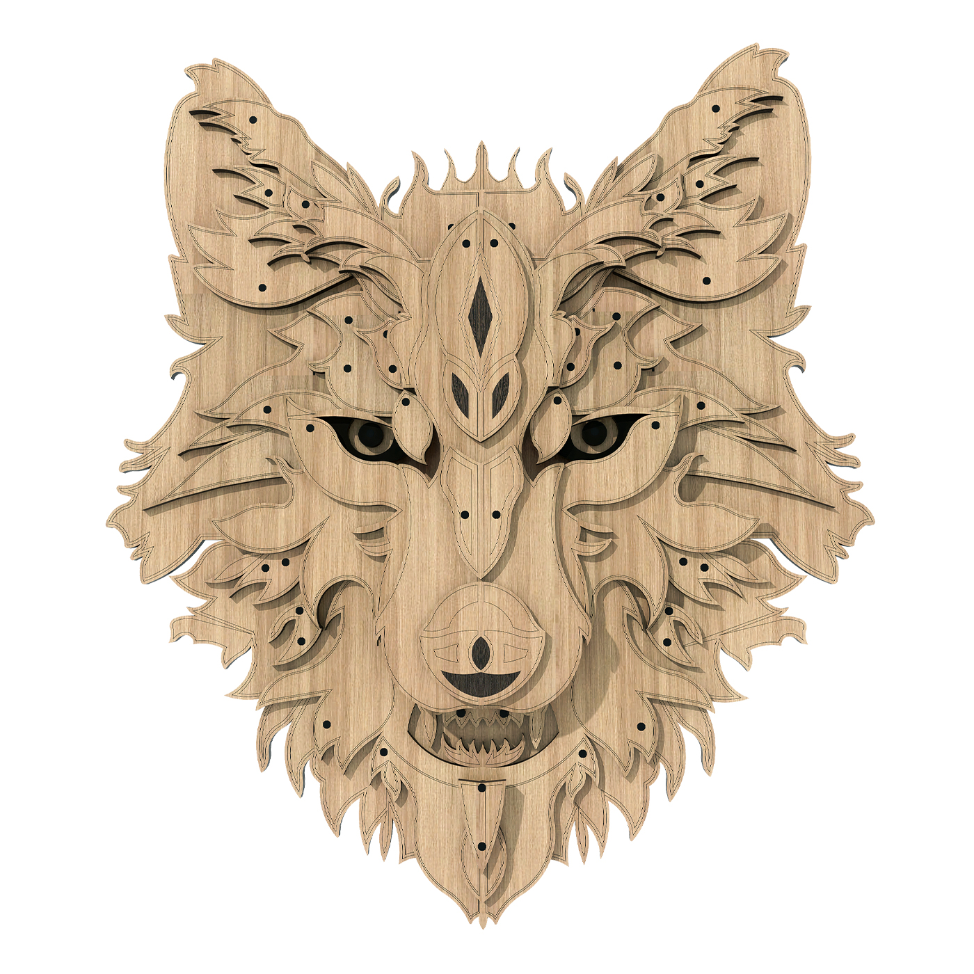 Wolf Spirit Wood Carving