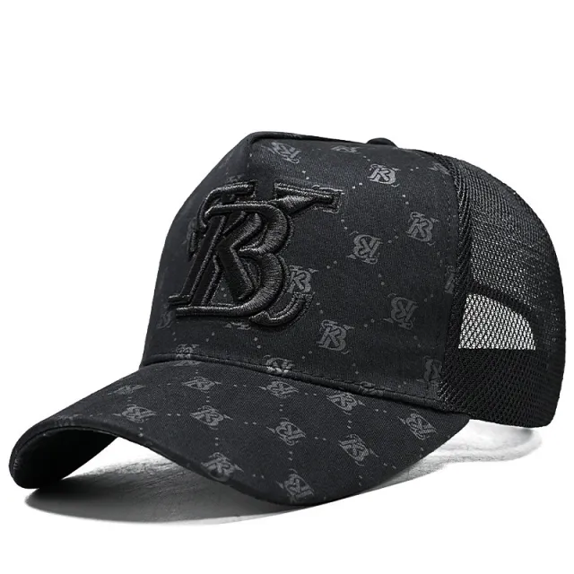 Men's Fashionable Printed Baseball Cap Black - Shop at LoveMi