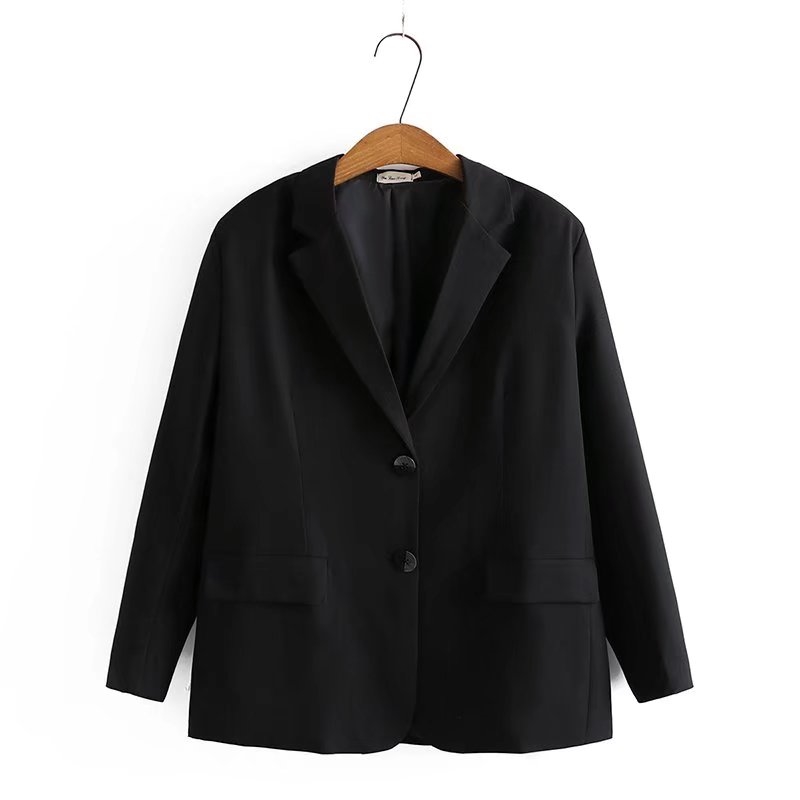 Large Size Women's Top Casual Retro Plaid Slim Suit Jacket