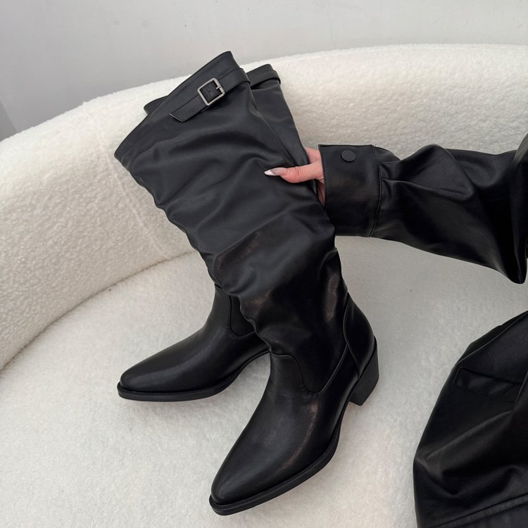 Pointed Toe Knee-High Boots, picture 2 of 4