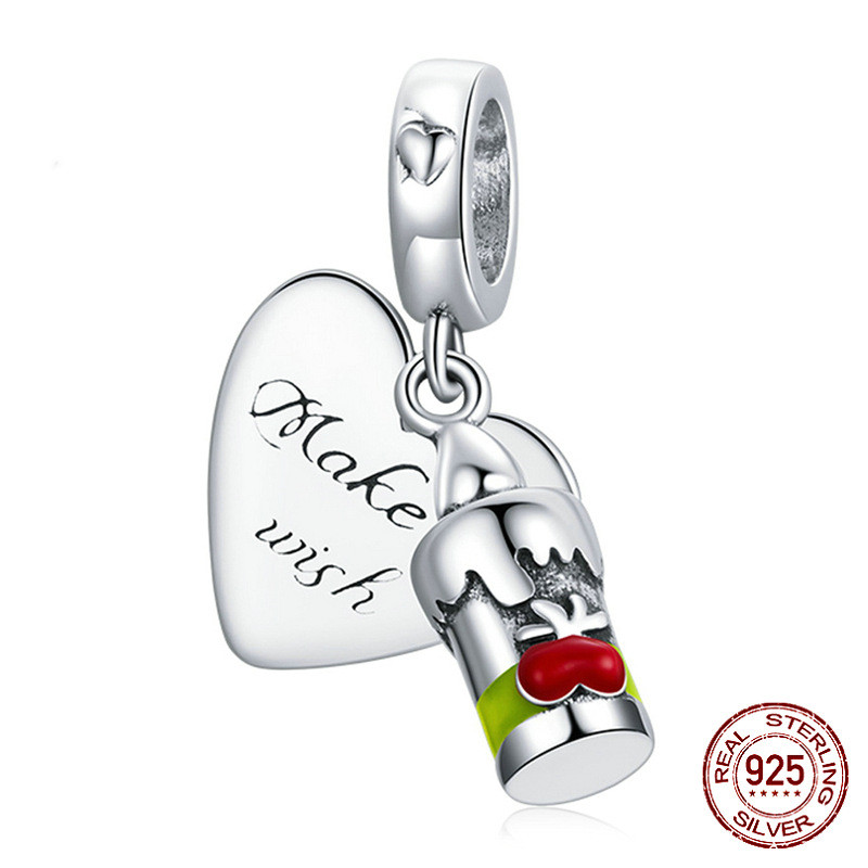 Sterling Silver S925 Love Candle Bracelet Beaded Bsc499 - Shop at LoveMi