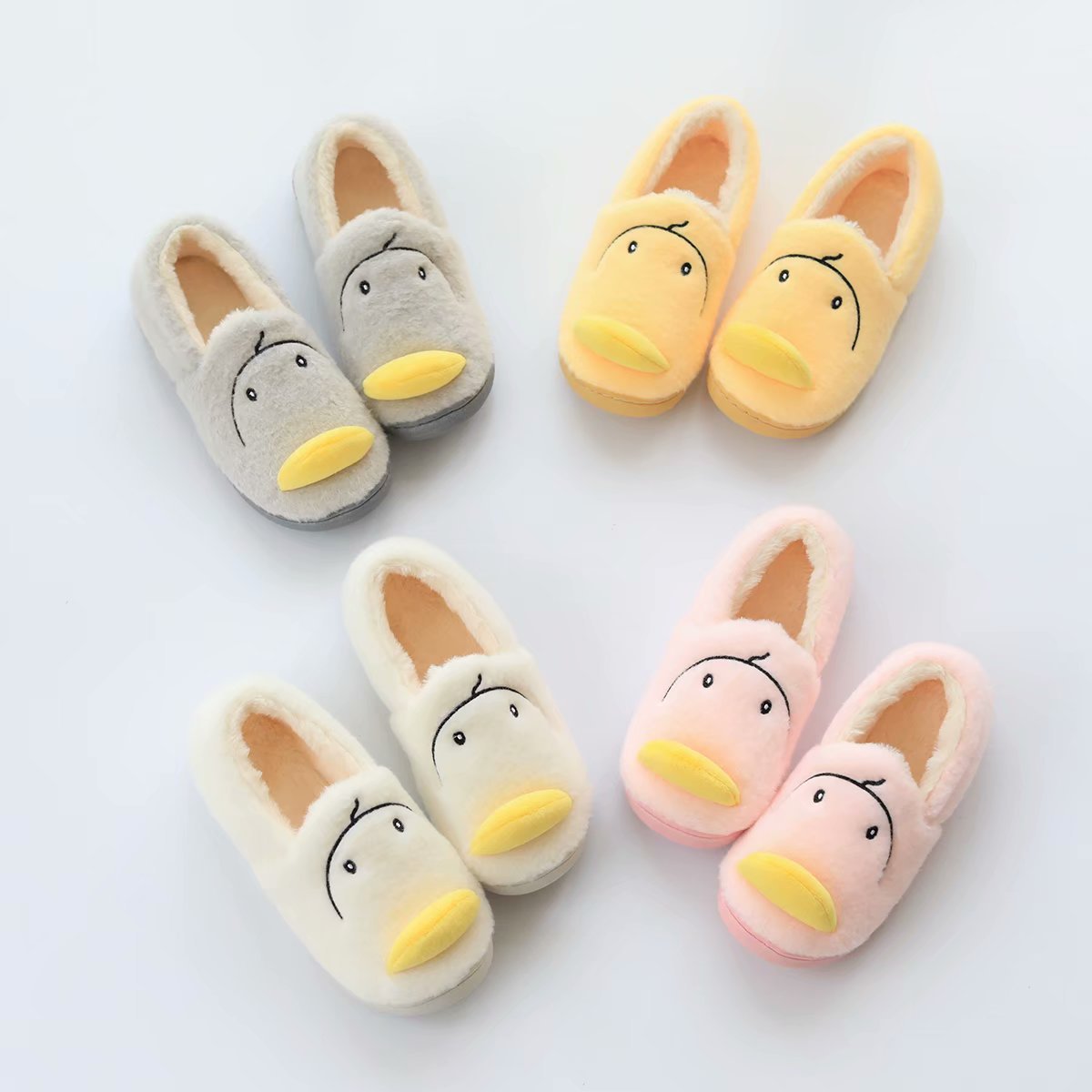 Cartoon Yellow Duck Home Bag Heel Cotton Shoes Can Be Worn Outside