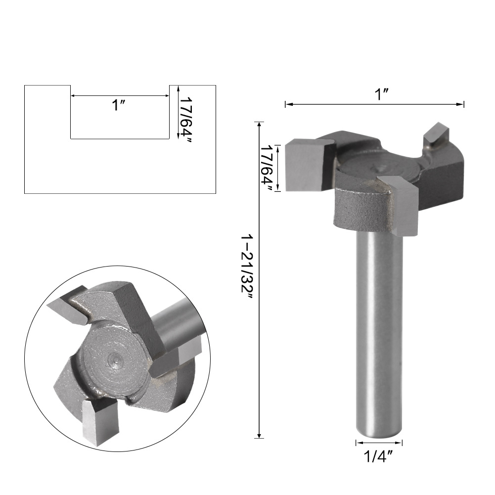 Title 5, Dreischneidiges T-Messer-Schlitzmesser