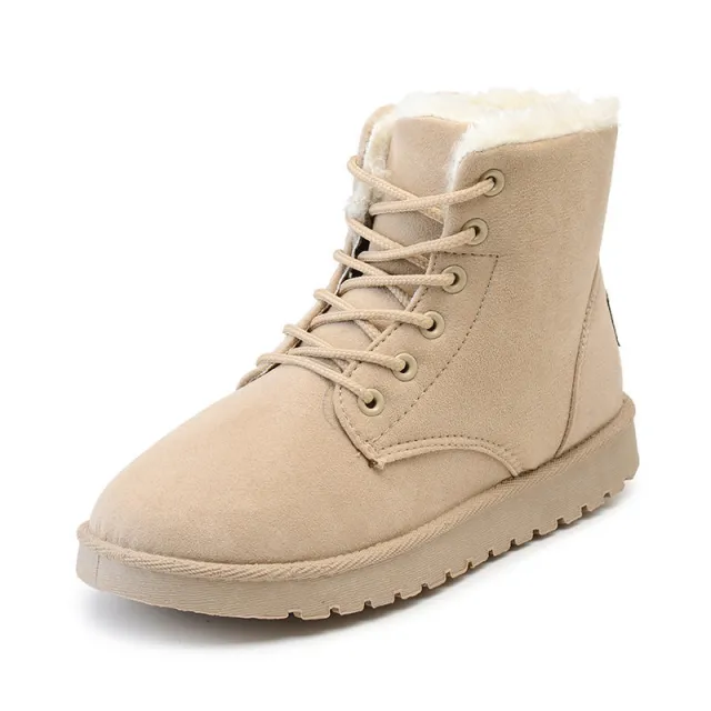 Female Warm Ankle Boots Women Snow Winter Shoes Beige - Shop at LoveMi