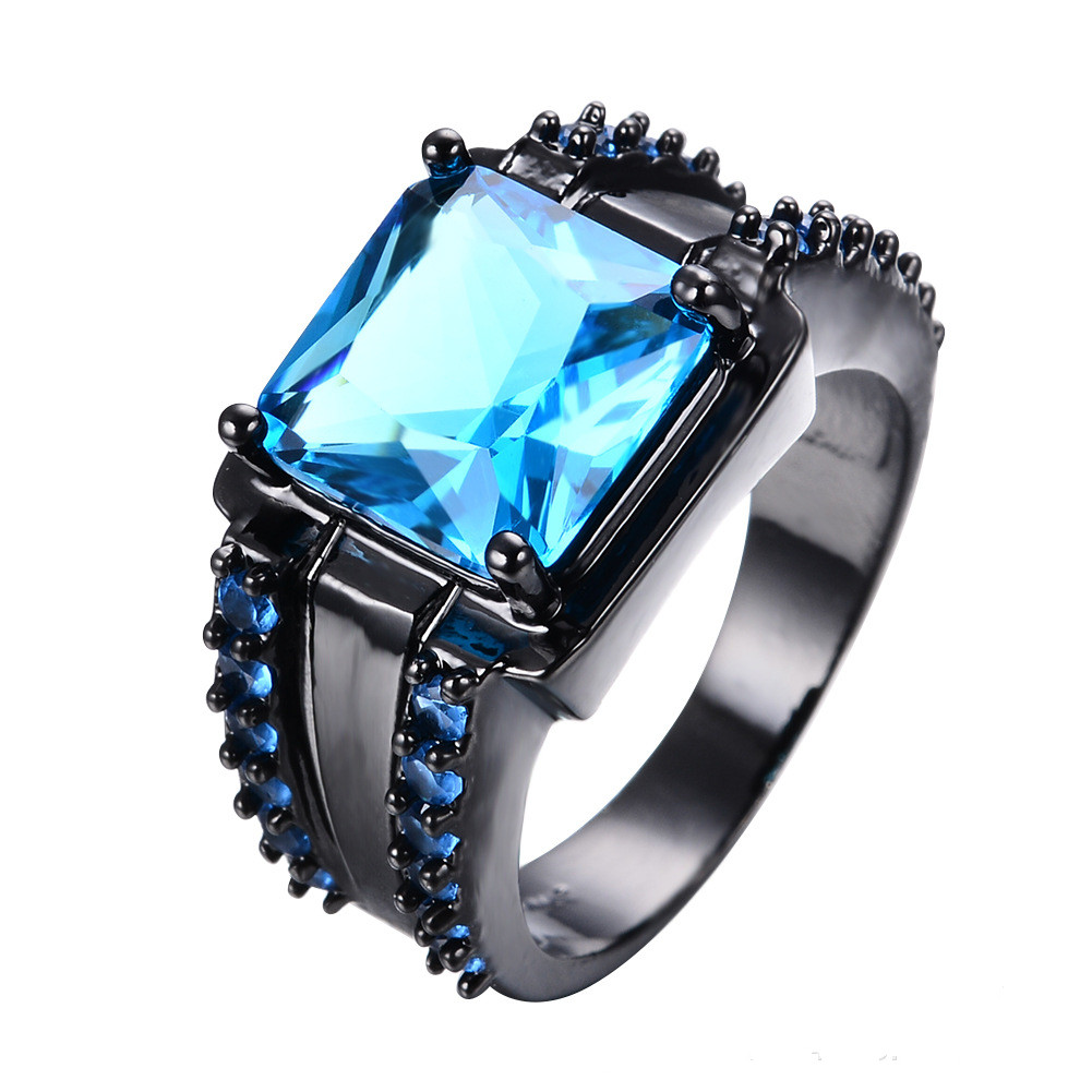 Fashion Zircon Square White 4 Claw Big Diamond