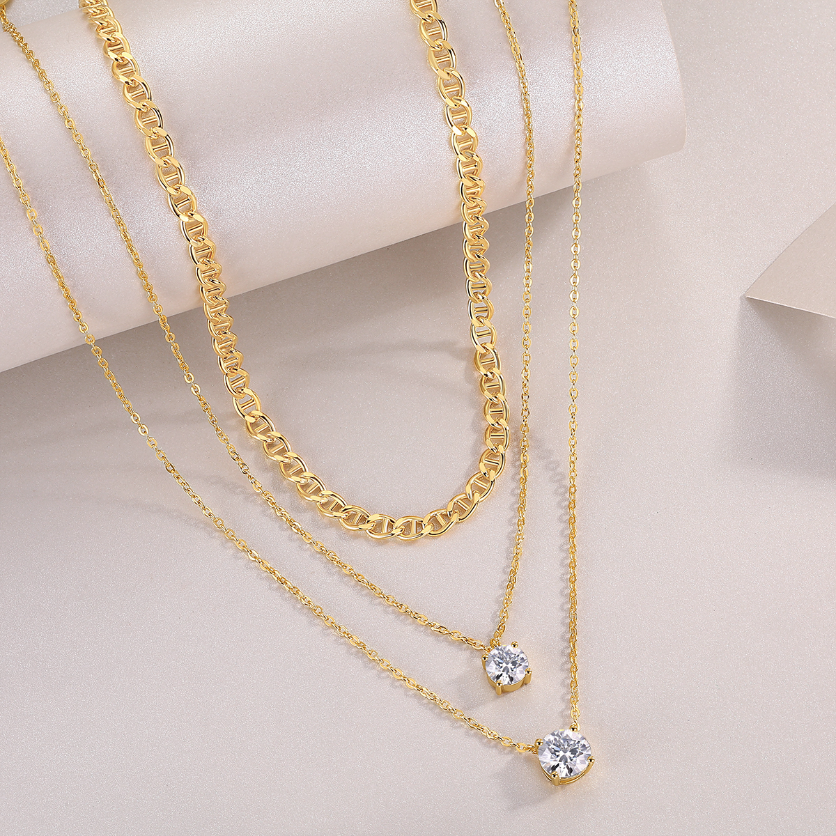 2-carat High-quality Morganite Gemstone-laden Luxurious And Fashionable Minimalist Trend Jewelry Silver Pendant Necklace With Collar Chain, S925 Silver Electroplated With Platinum