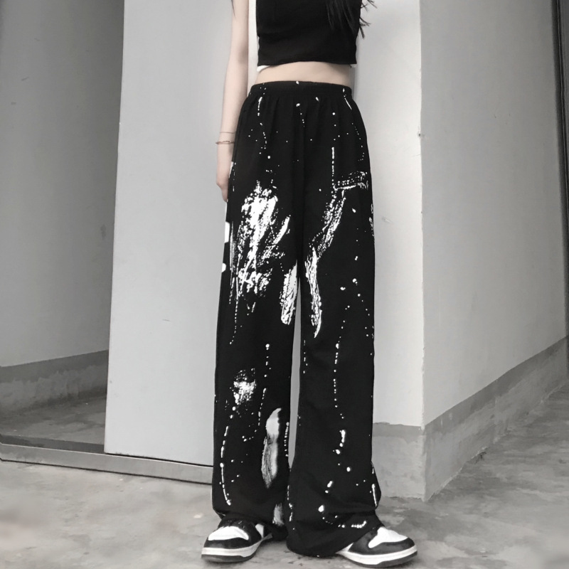 Title 2, Wide Leg Pants High Waist Drape Retro