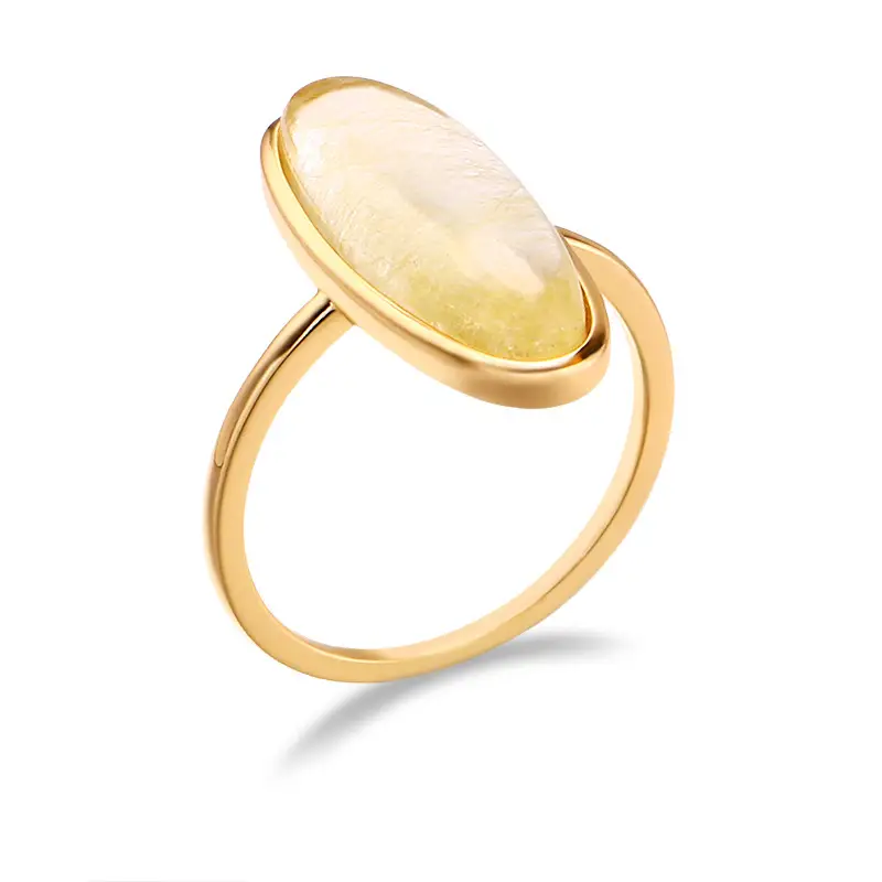 Vintage Natural Gold Hair Crystal Ring
