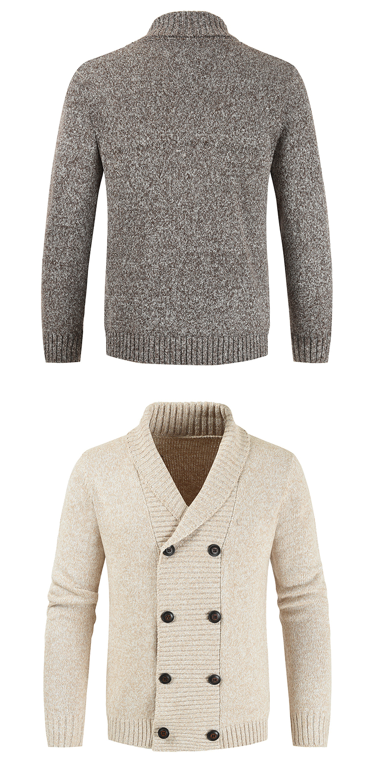 Title 4, Casual dubbelborst cardigan voor jongeren, perf...