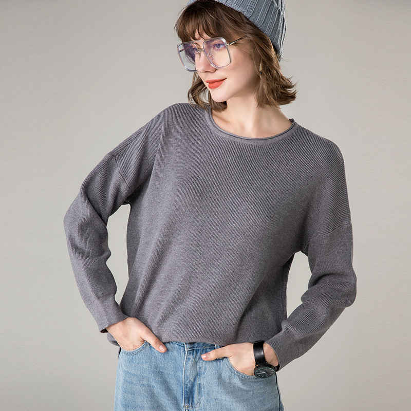 Title 5, Fashion Lazy Cashmere Knit Bottom Thin Sweater