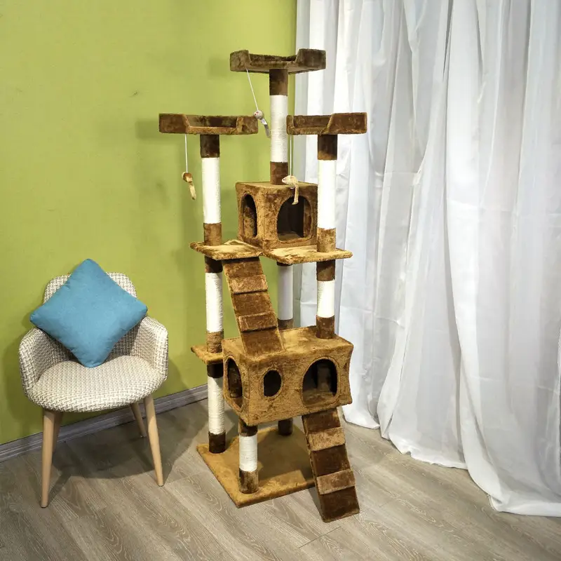 Large Cat Climbing Frame Toy Grab Column Grinding Claw Multi-layer Jumping