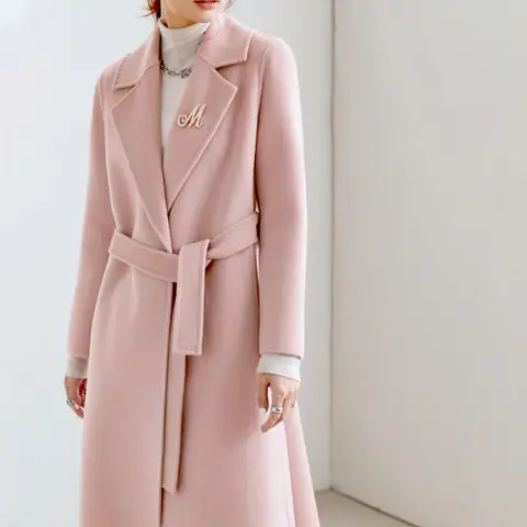 High-end Waisted Woolen Coat Slim-fit Wool