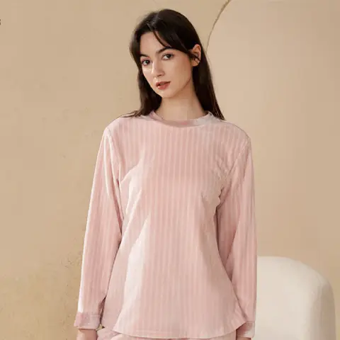 Coral Velvet Pajamas Women's Autumn and Winter Thickening Outfit