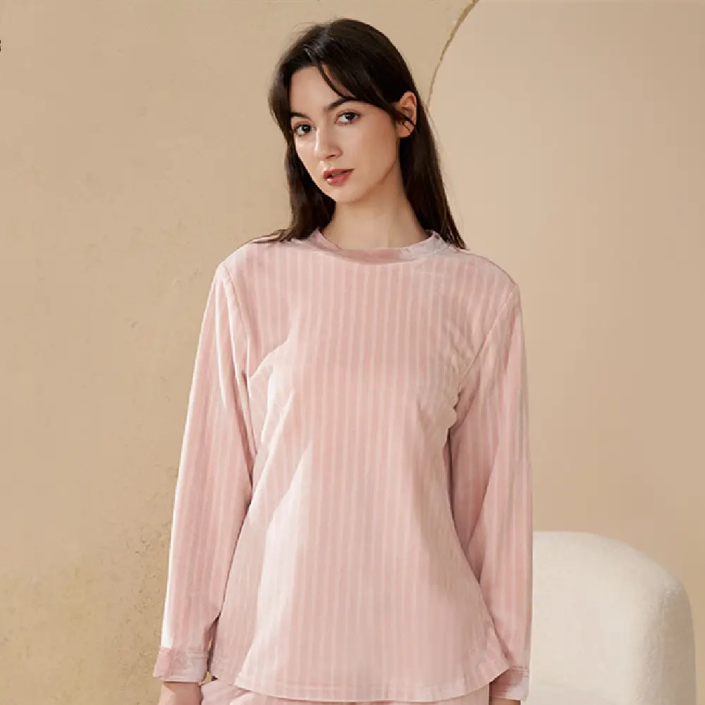 Coral Velvet Pajamas Women's Autumn and Winter Thickening Outfit