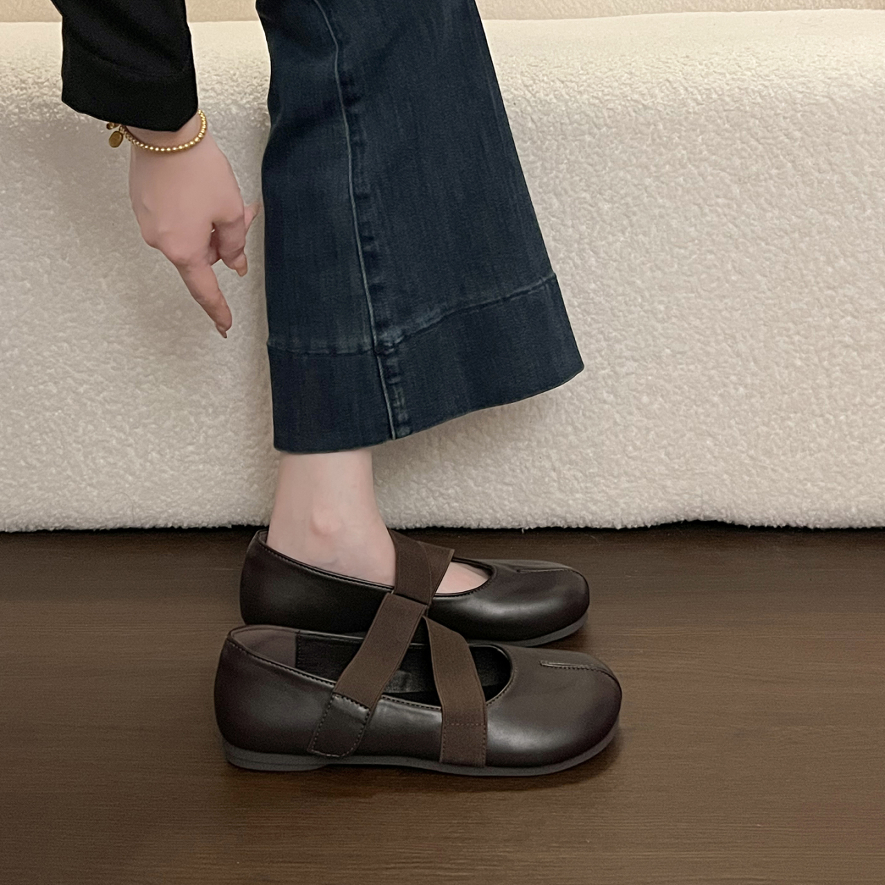 Split Toe Mary Jane Flats, picture 2 of 4