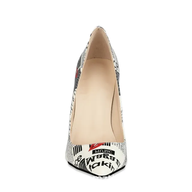 12cm Graffiti Fashion High Heels Women Women's Pointed Toe Stiletto Heels Catwalk Show Shoes 10Cm 41 - Shop at LoveMi