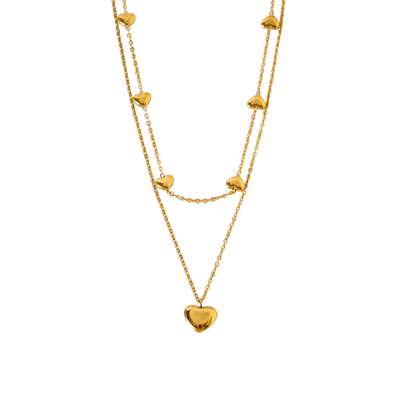 Women's Fashion Love Double Stacked Collarbone Chain