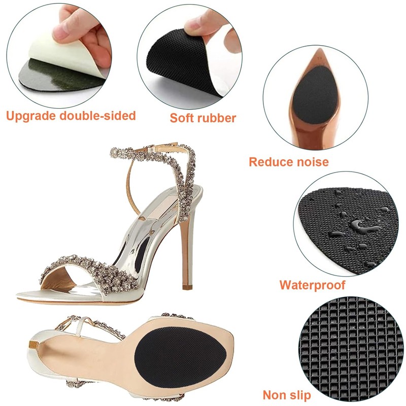 10x Non Slip Shoe Sole Protector Pads Self Adhesive Anti-Slip Stick On Grip