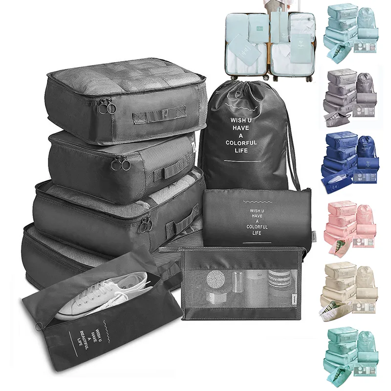8-piece Set Luggage Divider Bag Travel Storage Clothes Underwear