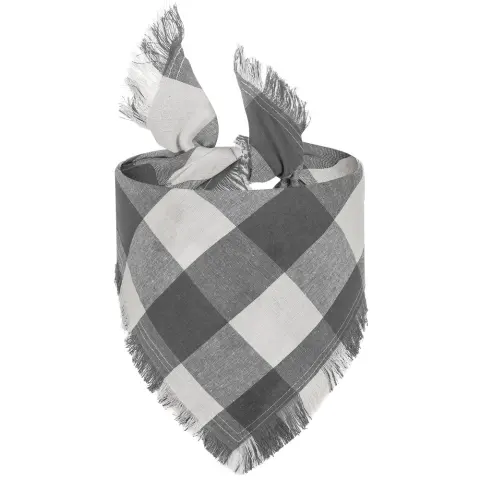 Check Pet Triangle Scarf Tassel Style Dog