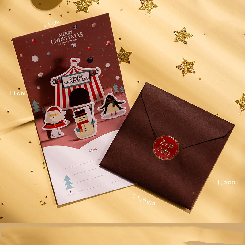 Three-dimensional Hot Stamping Christmas Card Envelope
