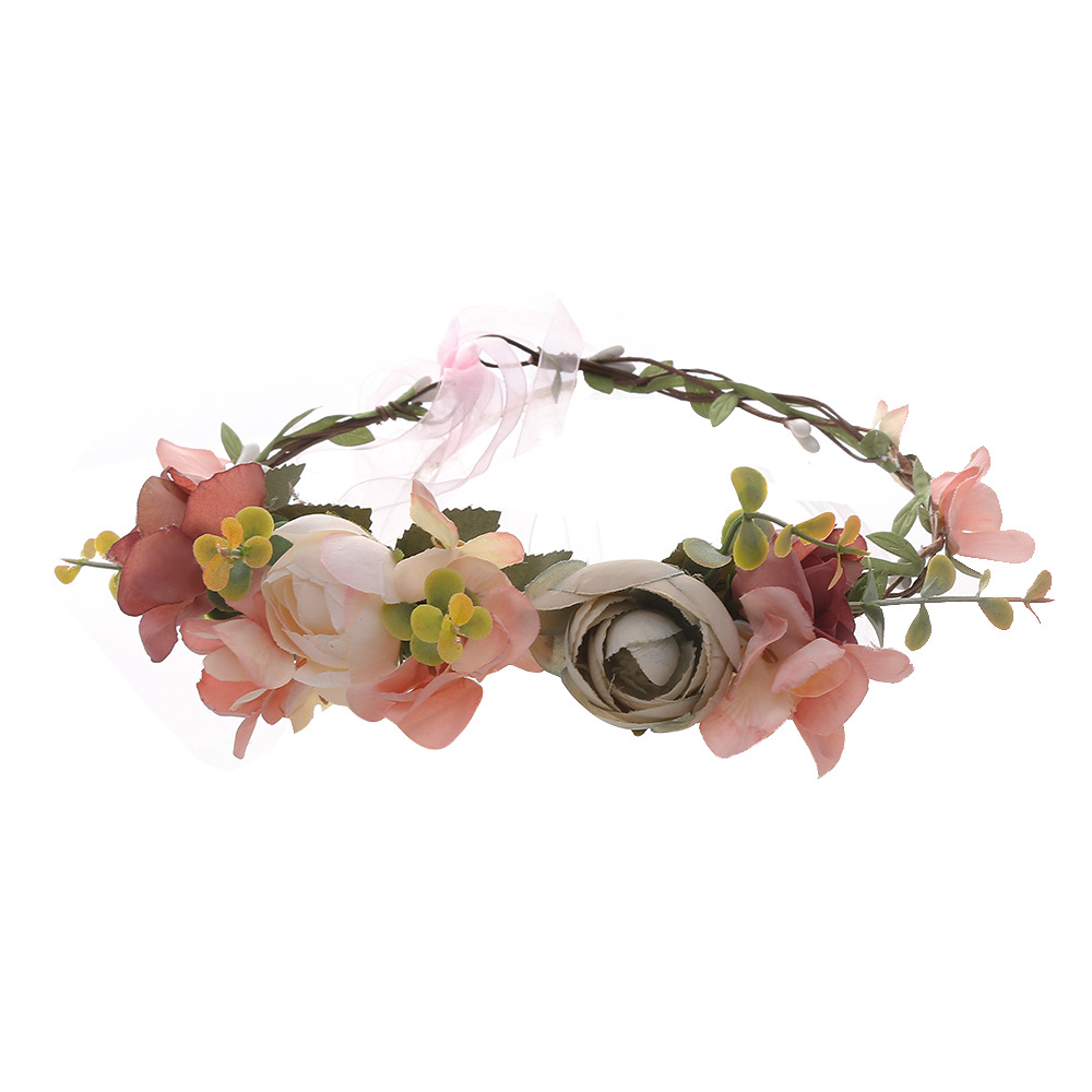Bride's Headdress Wreath Seaside Style Fake Headdress And Forest Style