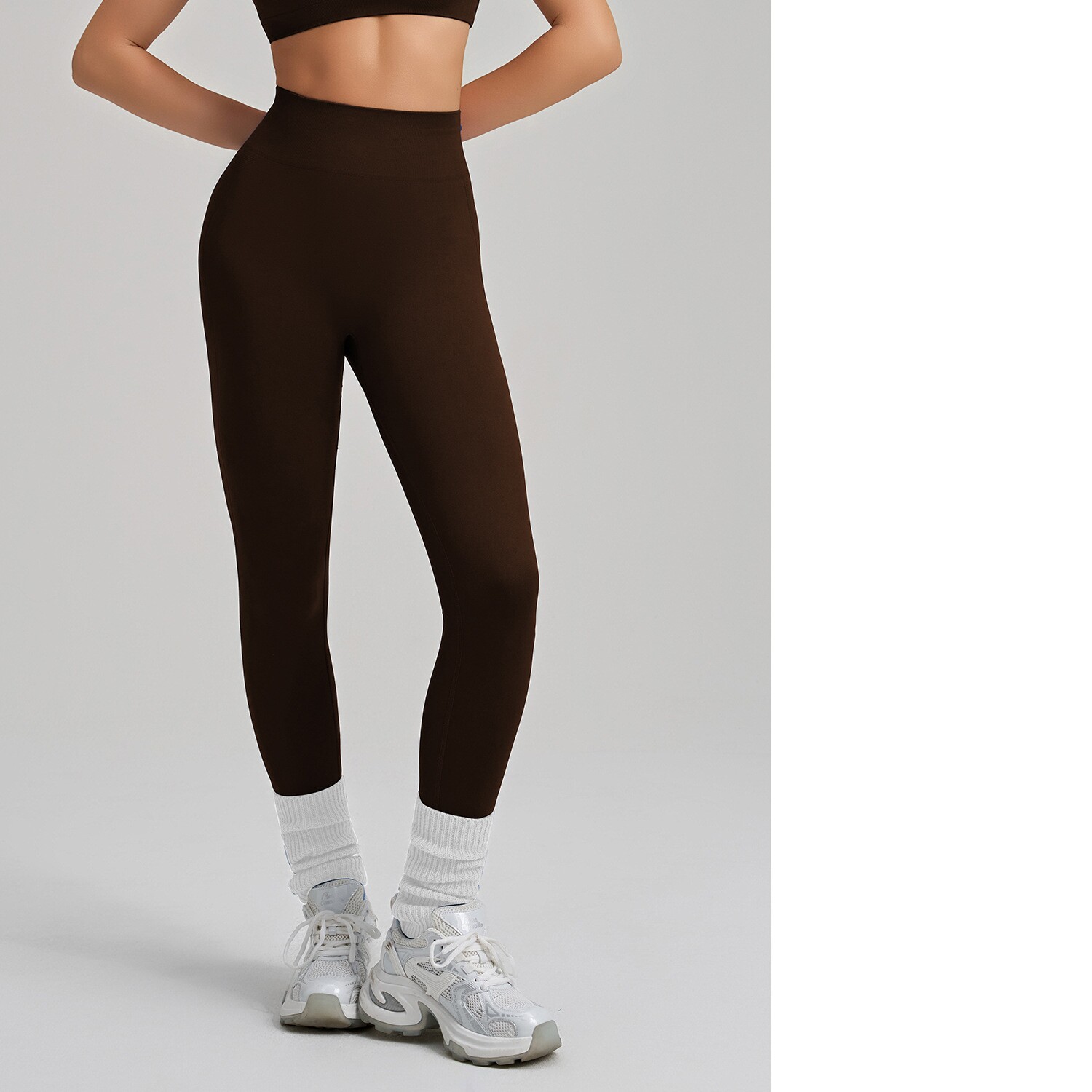 High-Elastic Seamless Knit Yoga Pants For Women, Peach Hip Lifting Workout Leggings For Training, Fitness & Running, Summer Style 5
