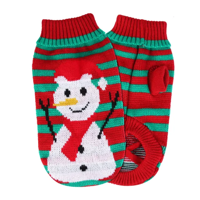 2 Patterns 4 Sizes Option Pet Christmas Turtleneck Sweater Dog Cat Christmas Clothes Snowman Stripes Costume Winter Holiday Sweater For Small Med... Snowmans - Shop at LoveMi