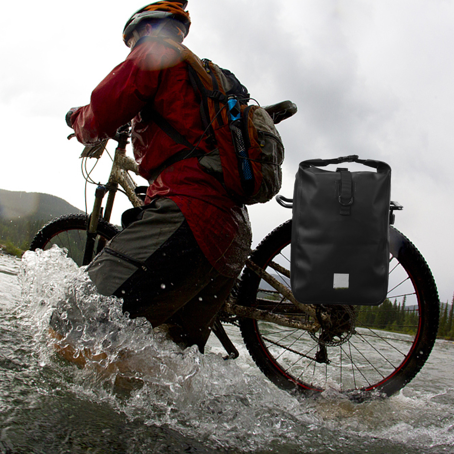 Mountain Bike Waterproof Single-side Backpack Riding Equipment