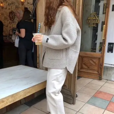 Small Woolen Coat Women Short Female Korean Style Student
