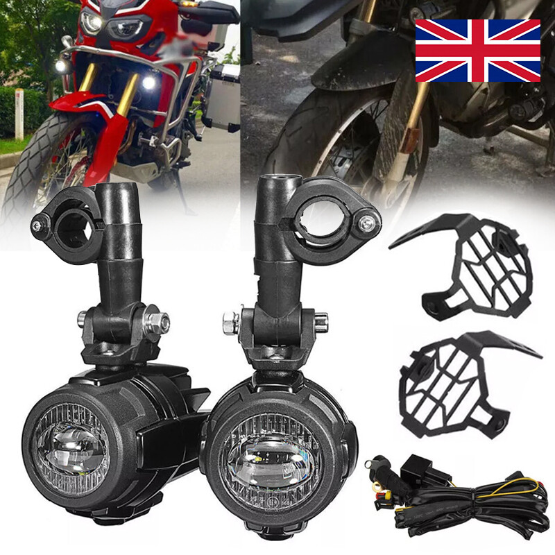 2x Black Motorcycle LED Spot Light Auxiliary Headlight Driving Fog Lamp — image 10