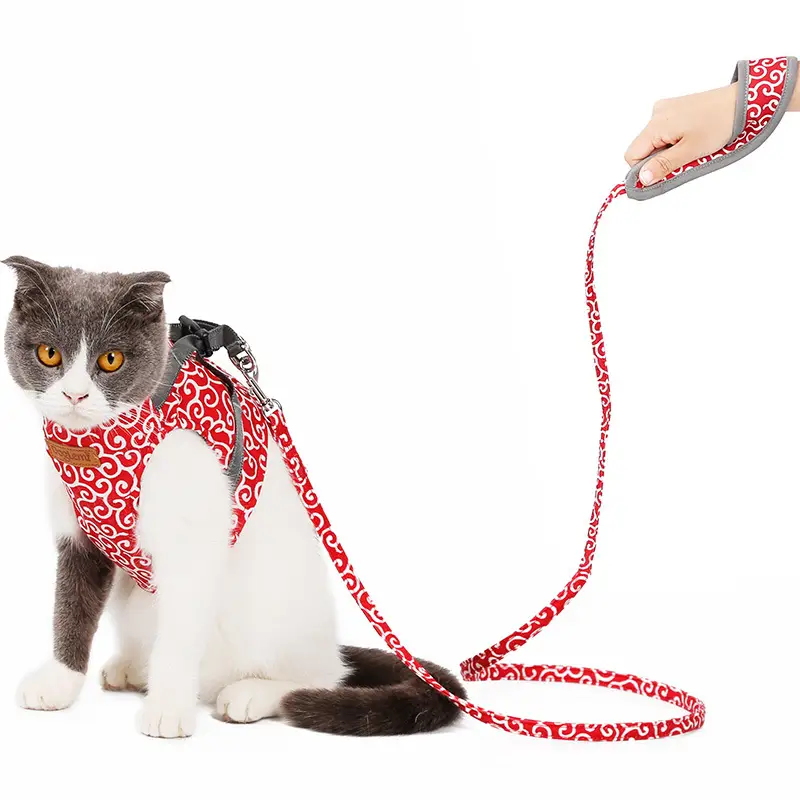 Cat Traction Rope Chest Harness Cat Vest Style Clothes