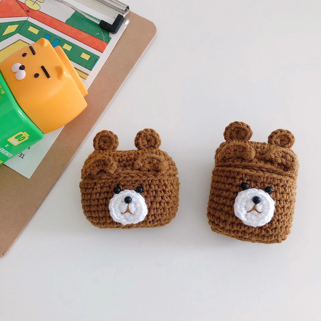 Plush Brown Bear Bluetooth Headset Case Is Cute And Applicable