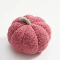 Nordic Pumpkin Round Pillow Plush Pillow Knitted Yarn - Old Purple - View 1