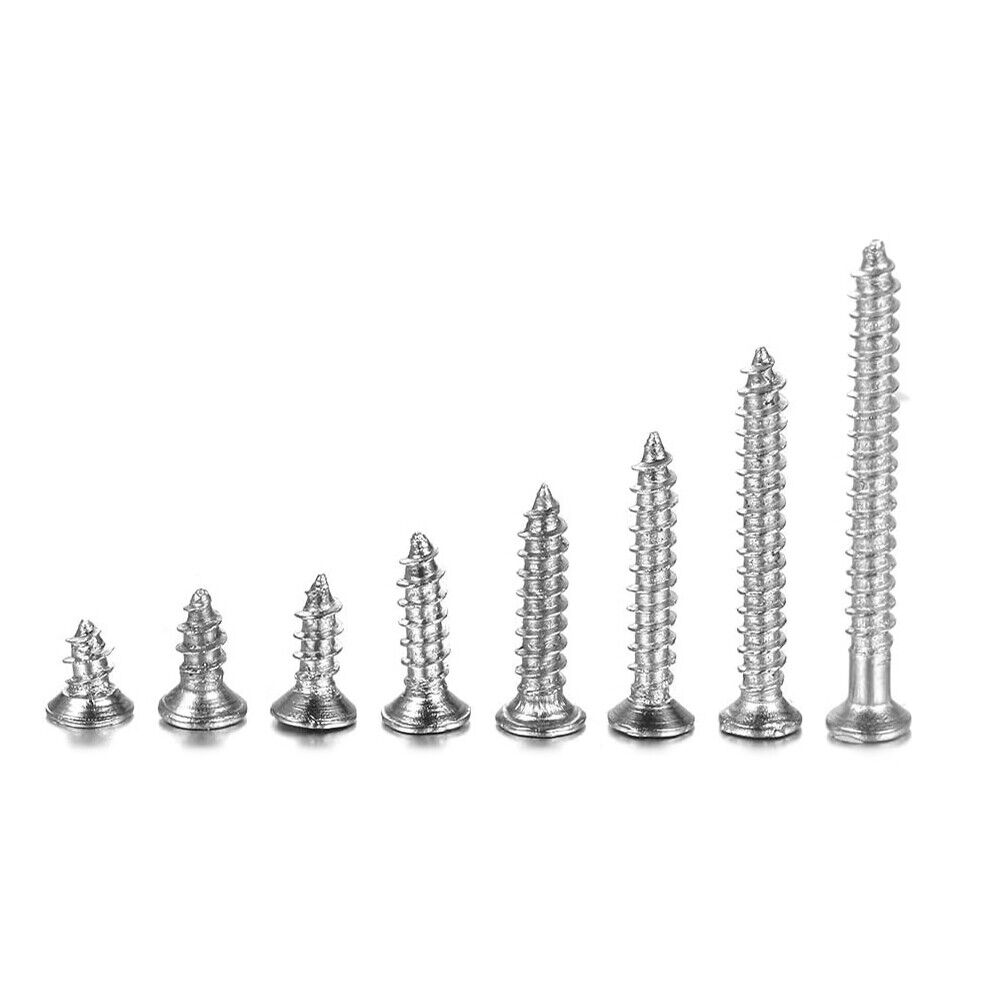 800 PCS M2 Stainless Steel Wood Screw Assortment Self Tapping Small Metal Screws — image 7