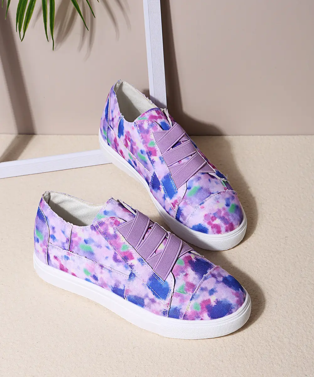 Color Canvas Shoes Ladies Flat Casual