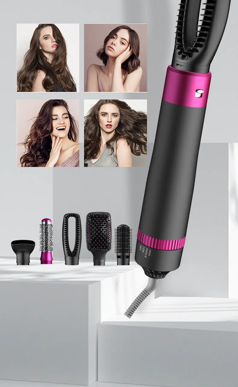 110V1200W Five-in-one Multi-functional Hair Dryer For Straight And Curly Hair Styling