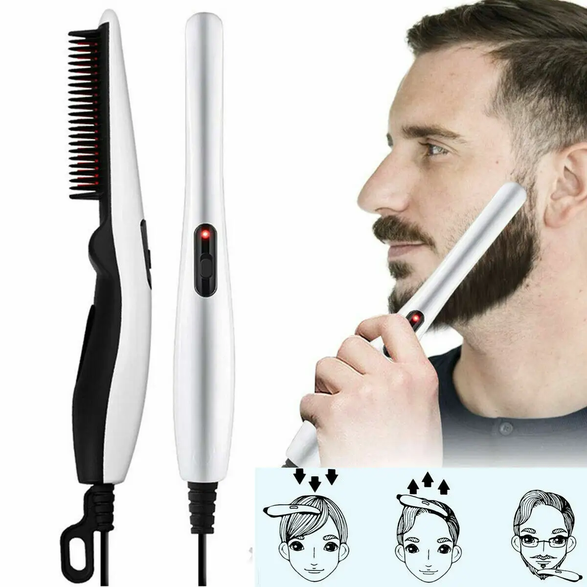 Negative Ion Hair Straightener Styling Comb Hot