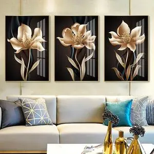 Living Room Decoration Painting Custom Sofa Background Wall Crystal Porcelain Combination - Shop at LoveMi