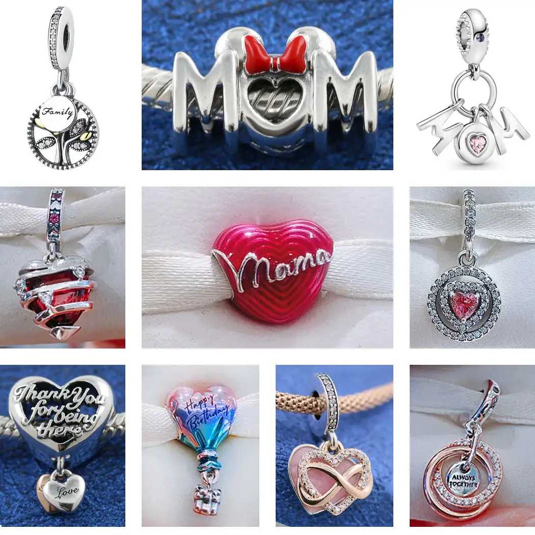925 Sterling Silver Beads Diy Love String Decoration