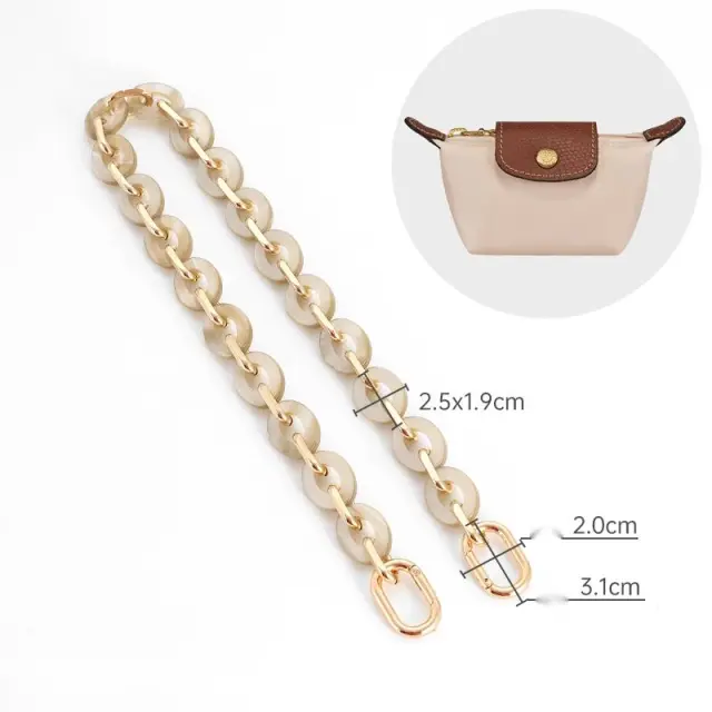 Retrofit Punched Bag Shoulder Strap Acrylic Resin Light Yellow Flat Resin - Shop at LoveMi