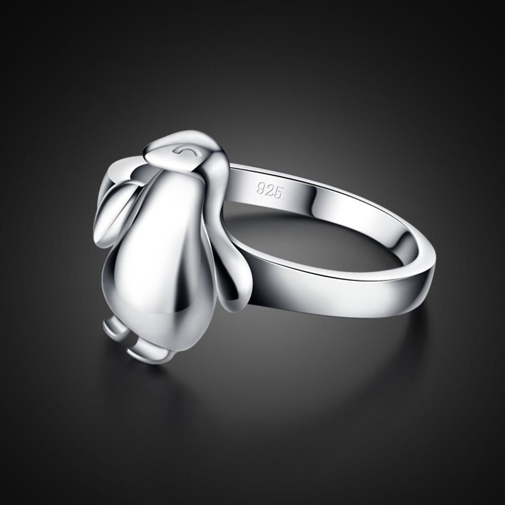 Title 1, S925 Zilveren Charm Ring voor dames, een modieu...