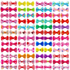 Pet Hairpin Headwear Dog Cat Ornaments Bow Headflower - Random - View 1