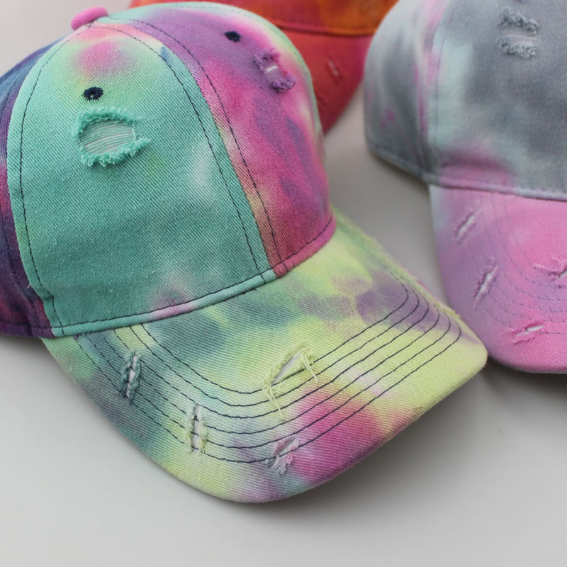 Title 17, Casquette de baseball tie-dye à trous colorés d...